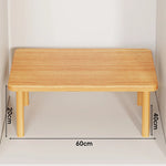 Wooden Riser Table Solid Wood Adjustable Height Removable Legs