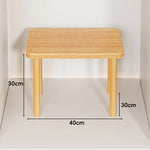 Wooden Riser Table Solid Wood Adjustable Height Removable Legs
