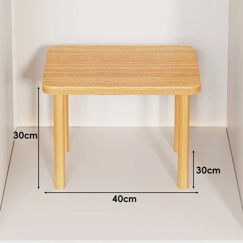 Wooden Riser Table Solid Wood Adjustable Height Removable Legs