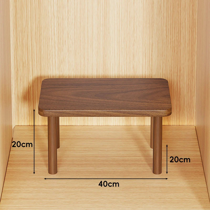 Wooden Riser Table Solid Wood Adjustable Height Removable Legs