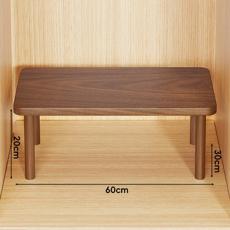 Wooden Riser Table Solid Wood Adjustable Height Removable Legs