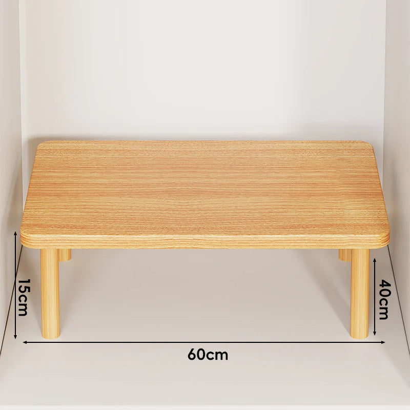 Wooden Riser Table Solid Wood Adjustable Height Removable Legs