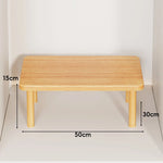 Wooden Riser Table Solid Wood Adjustable Height Removable Legs