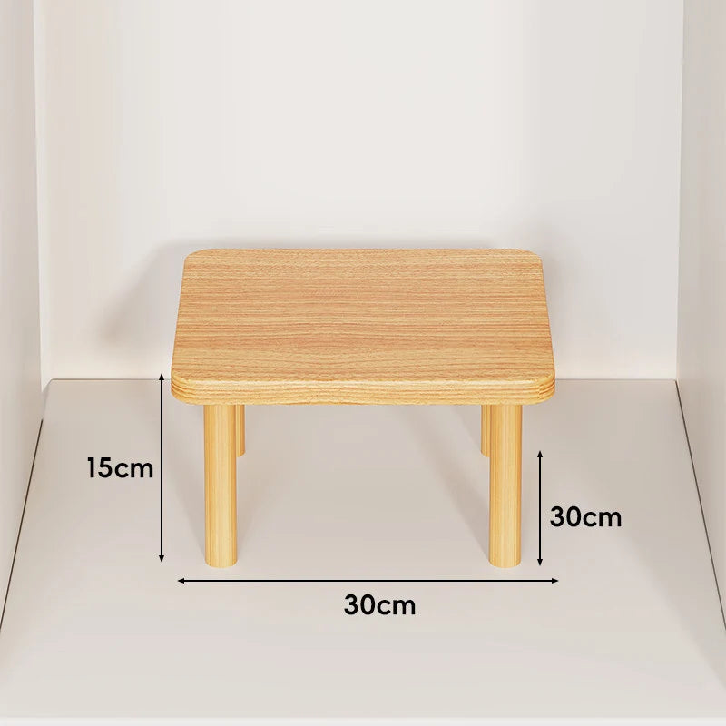 Wooden Riser Table Solid Wood Adjustable Height Removable Legs
