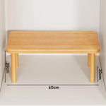 Wooden Riser Table Solid Wood Adjustable Height Removable Legs