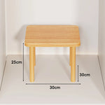 Wooden Riser Table Solid Wood Adjustable Height Removable Legs
