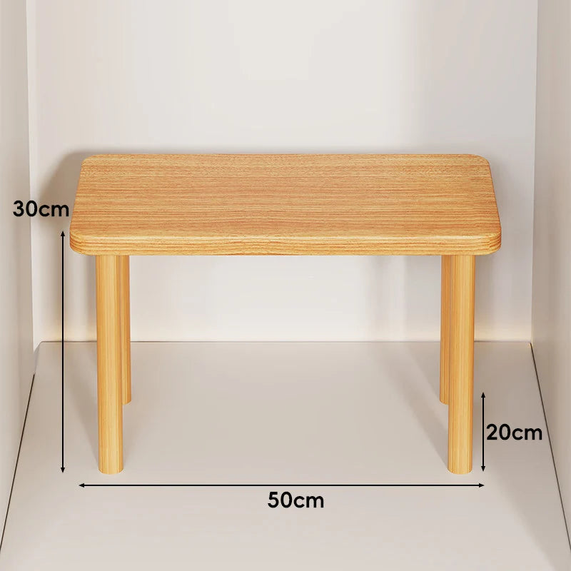 Wooden Riser Table Solid Wood Adjustable Height Removable Legs