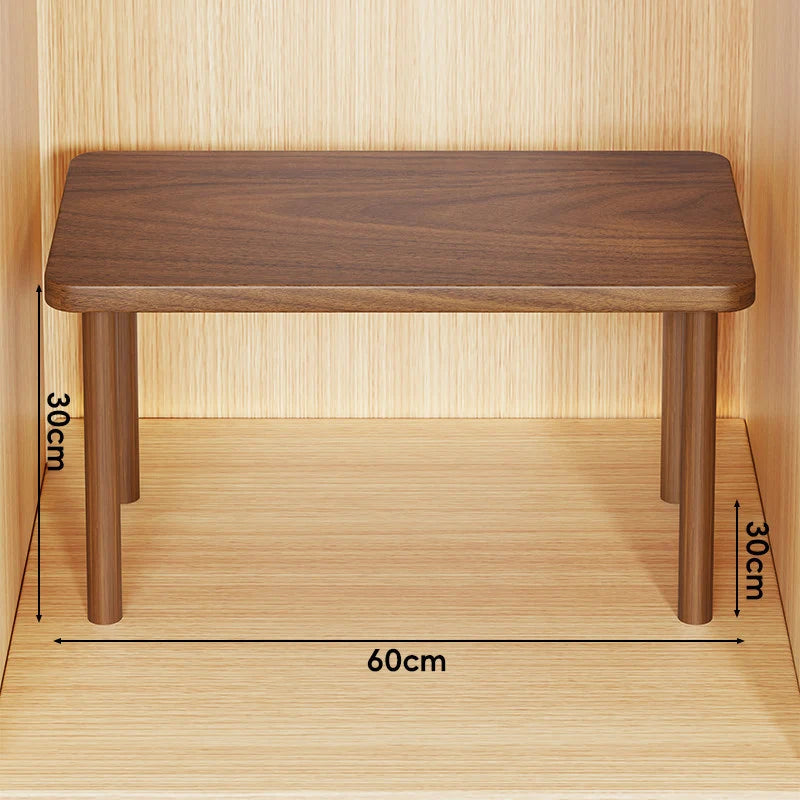 Wooden Riser Table Solid Wood Adjustable Height Removable Legs