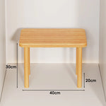 Wooden Riser Table Solid Wood Adjustable Height Removable Legs