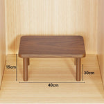 Wooden Riser Table Solid Wood Adjustable Height Removable Legs
