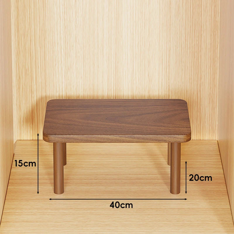 Wooden Riser Table Solid Wood Adjustable Height Removable Legs