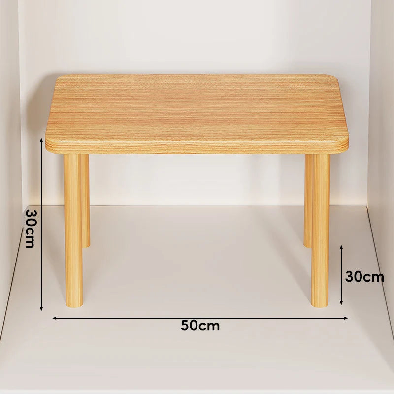 Wooden Riser Table Solid Wood Adjustable Height Removable Legs