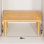 Wooden Riser Table Solid Wood Adjustable Height Removable Legs