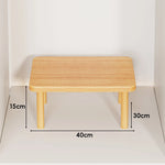 Wooden Riser Table Solid Wood Adjustable Height Removable Legs