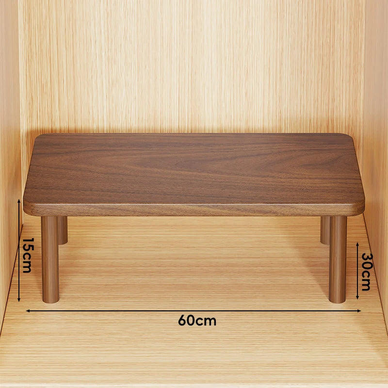 Wooden Riser Table Solid Wood Adjustable Height Removable Legs
