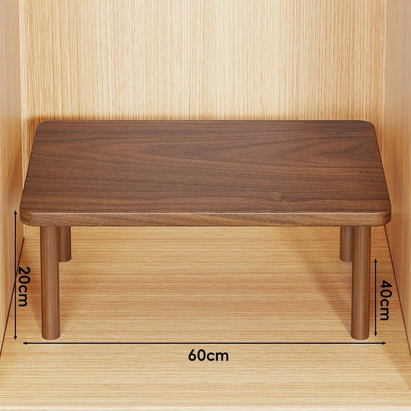 Wooden Riser Table Solid Wood Adjustable Height Removable Legs