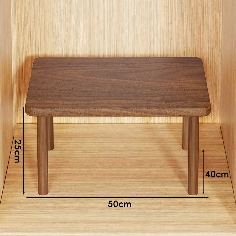 Wooden Riser Table Solid Wood Adjustable Height Removable Legs