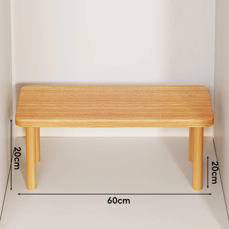 Wooden Riser Table Solid Wood Adjustable Height Removable Legs