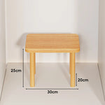 Wooden Riser Table Solid Wood Adjustable Height Removable Legs
