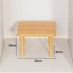 Wooden Riser Table Solid Wood Adjustable Height Removable Legs