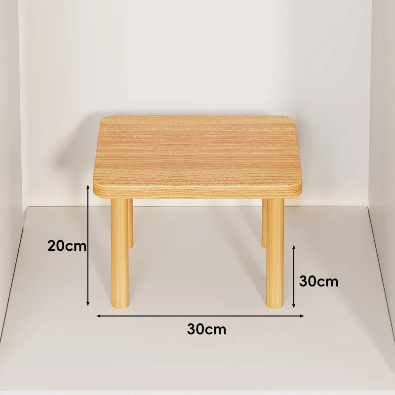 Wooden Riser Table Solid Wood Adjustable Height Removable Legs