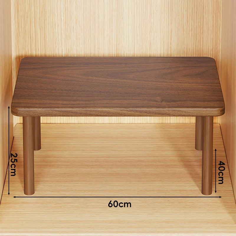 Wooden Riser Table Solid Wood Adjustable Height Removable Legs