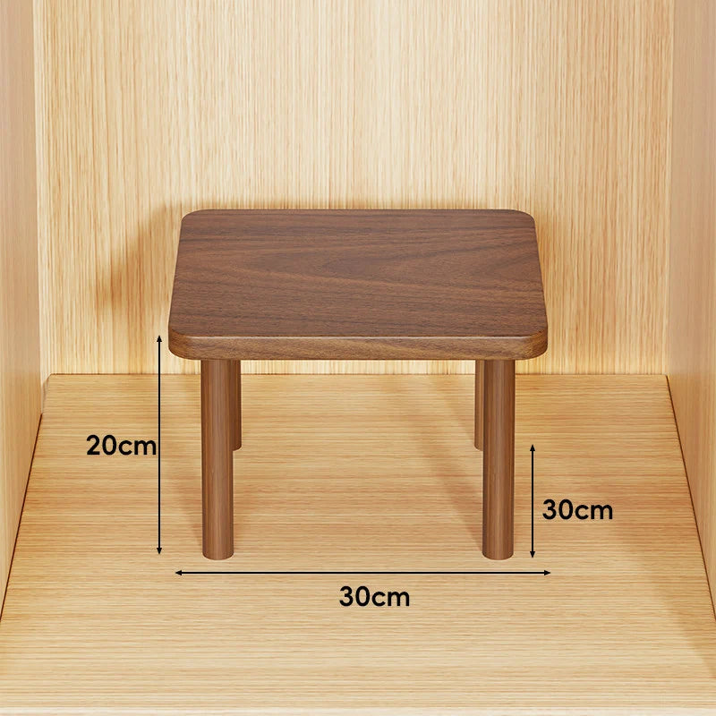 Wooden Riser Table Solid Wood Adjustable Height Removable Legs