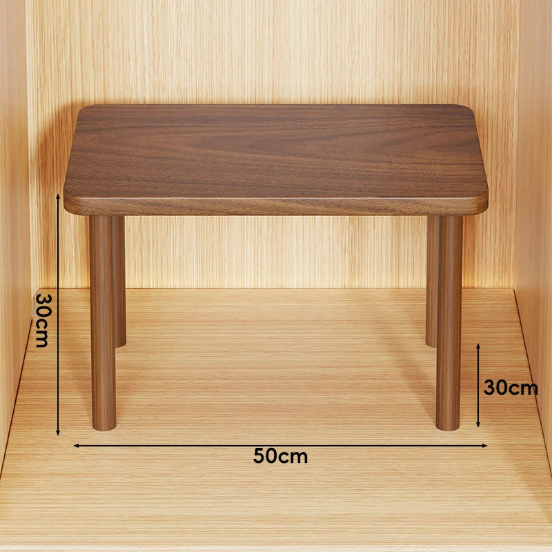 Wooden Riser Table Solid Wood Adjustable Height Removable Legs
