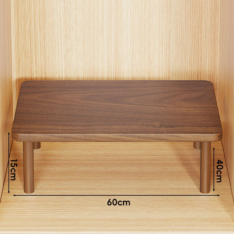 Wooden Riser Table Solid Wood Adjustable Height Removable Legs