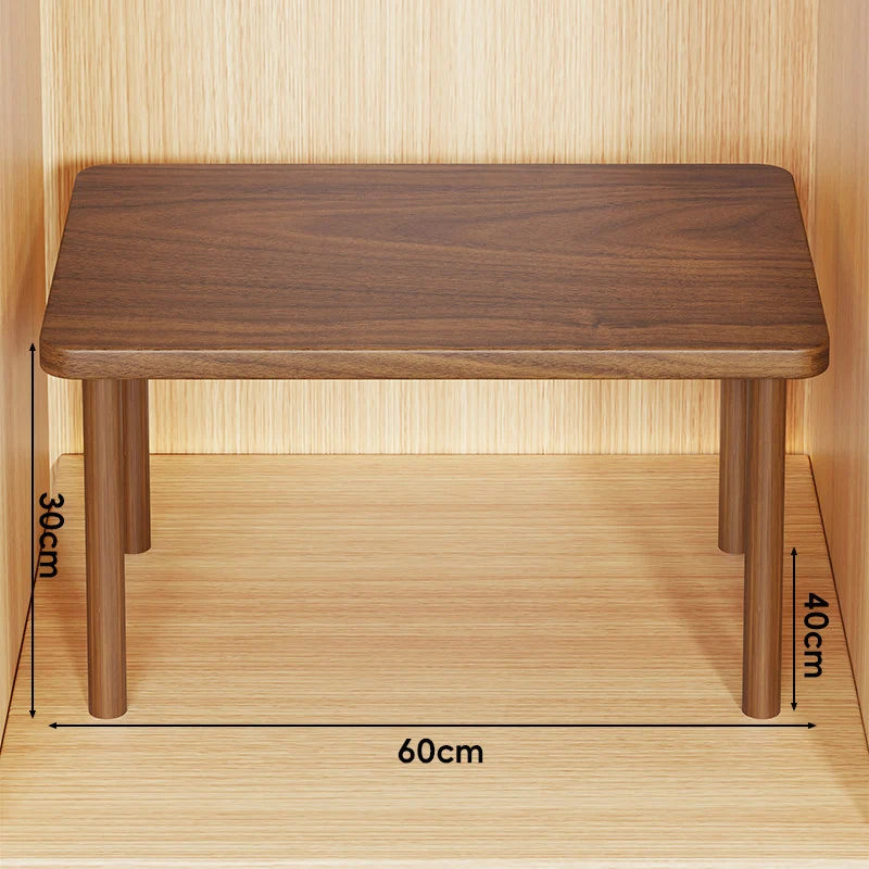 Wooden Riser Table Solid Wood Adjustable Height Removable Legs