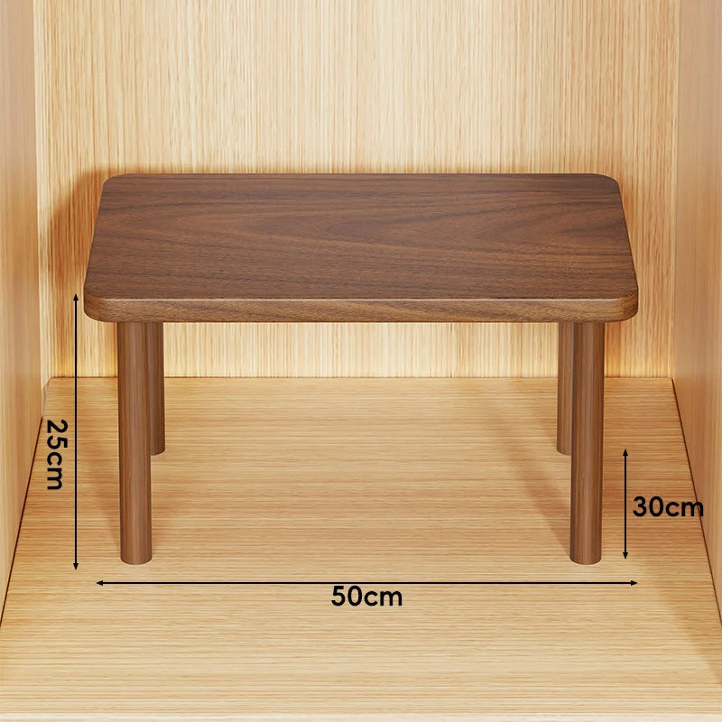 Wooden Riser Table Solid Wood Adjustable Height Removable Legs