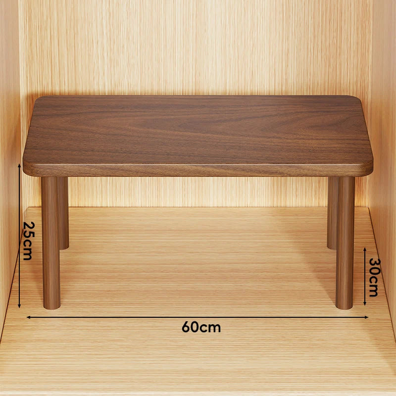 Wooden Riser Table Solid Wood Adjustable Height Removable Legs