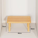 Wooden Riser Table Solid Wood Adjustable Height Removable Legs