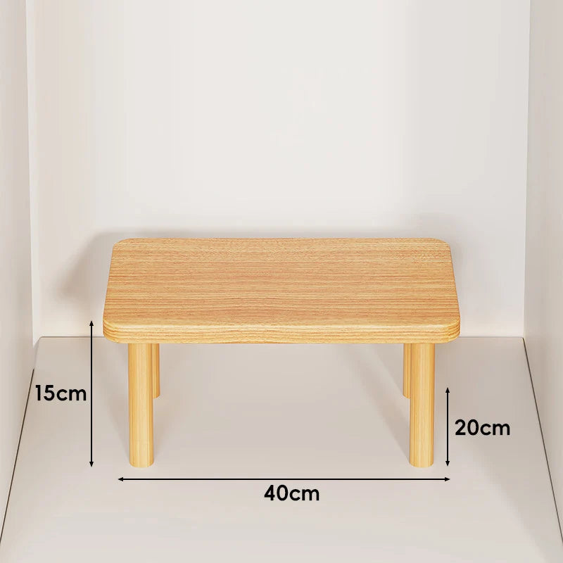 Wooden Riser Table Solid Wood Adjustable Height Removable Legs