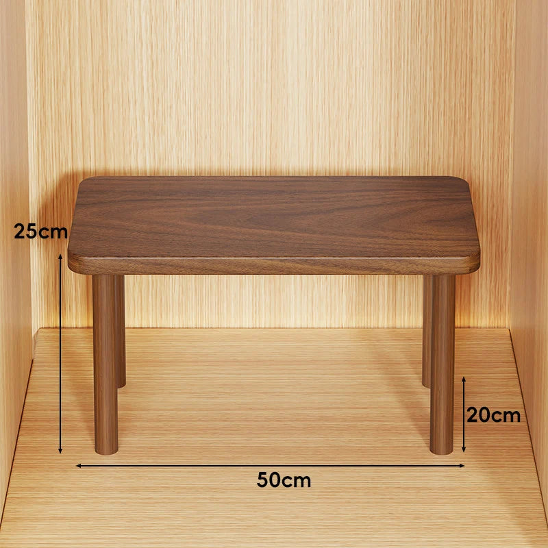 Wooden Riser Table Solid Wood Adjustable Height Removable Legs