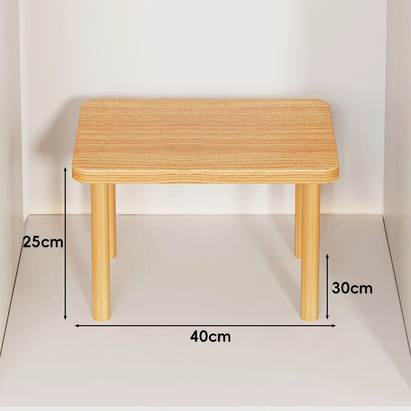 Wooden Riser Table Solid Wood Adjustable Height Removable Legs