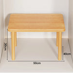 Wooden Riser Table Solid Wood Adjustable Height Removable Legs