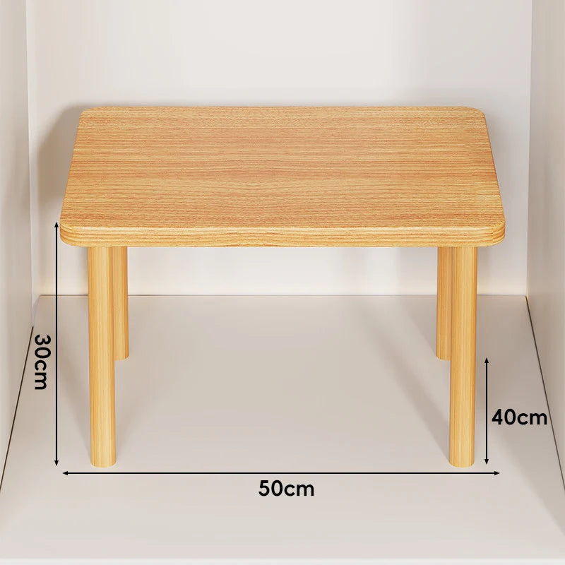 Wooden Riser Table Solid Wood Adjustable Height Removable Legs