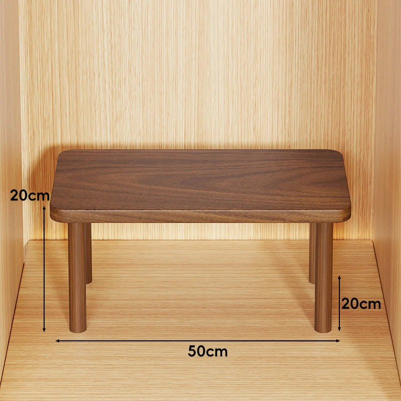Wooden Riser Table Solid Wood Adjustable Height Removable Legs