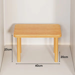 Wooden Riser Table Solid Wood Adjustable Height Removable Legs