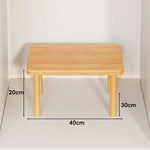 Wooden Riser Table Solid Wood Adjustable Height Removable Legs