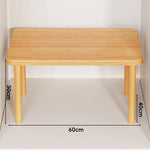 Wooden Riser Table Solid Wood Adjustable Height Removable Legs