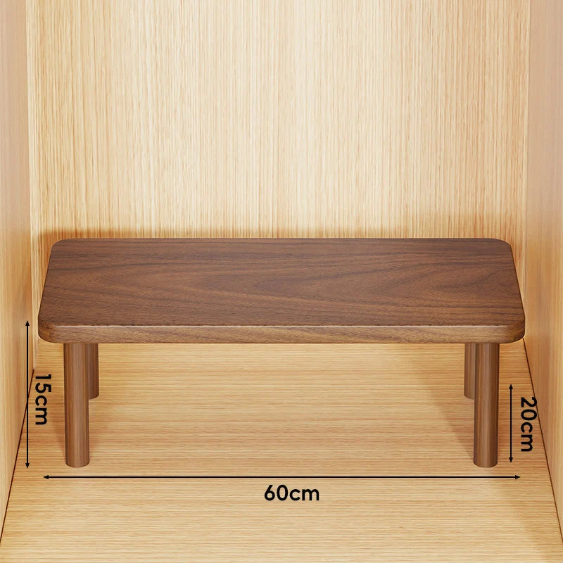 Wooden Riser Table Solid Wood Adjustable Height Removable Legs
