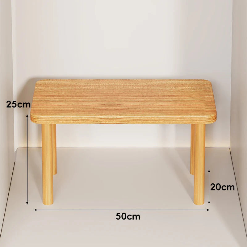 Wooden Riser Table Solid Wood Adjustable Height Removable Legs
