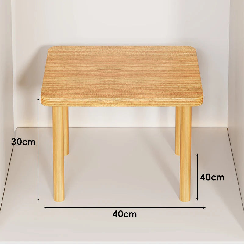 Wooden Riser Table Solid Wood Adjustable Height Removable Legs