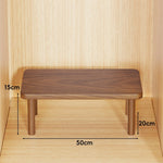 Wooden Riser Table Solid Wood Adjustable Height Removable Legs