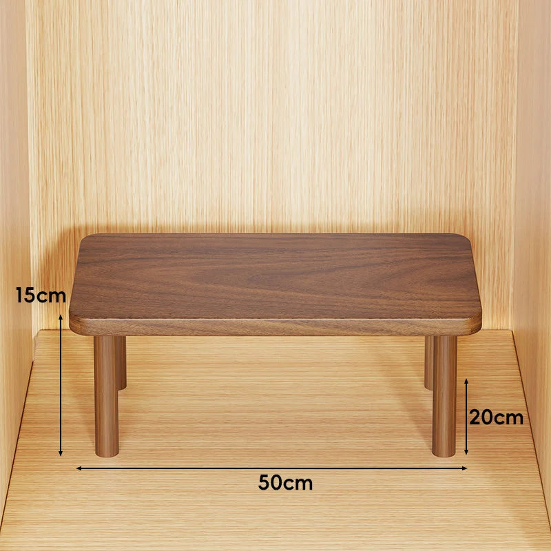 Wooden Riser Table Solid Wood Adjustable Height Removable Legs