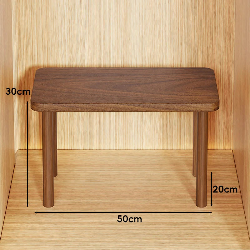 Wooden Riser Table Solid Wood Adjustable Height Removable Legs