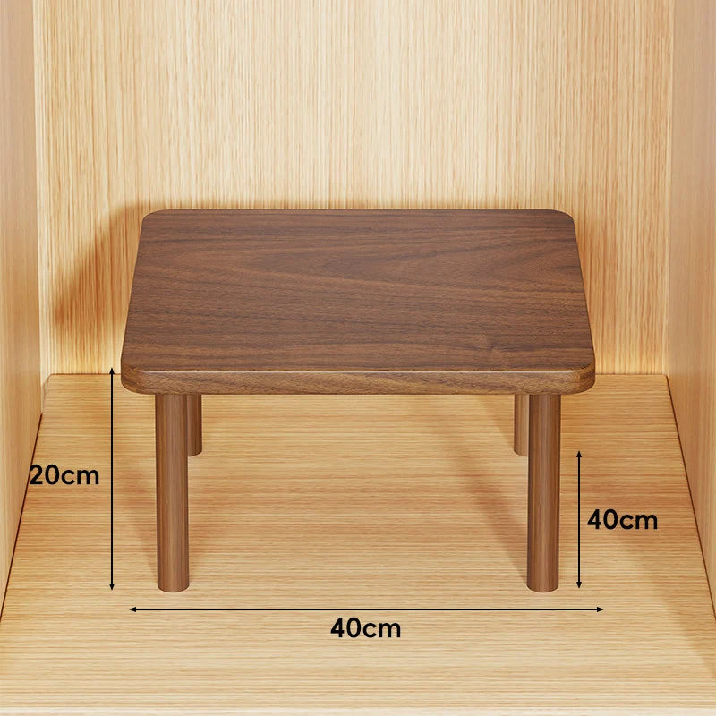 Wooden Riser Table Solid Wood Adjustable Height Removable Legs