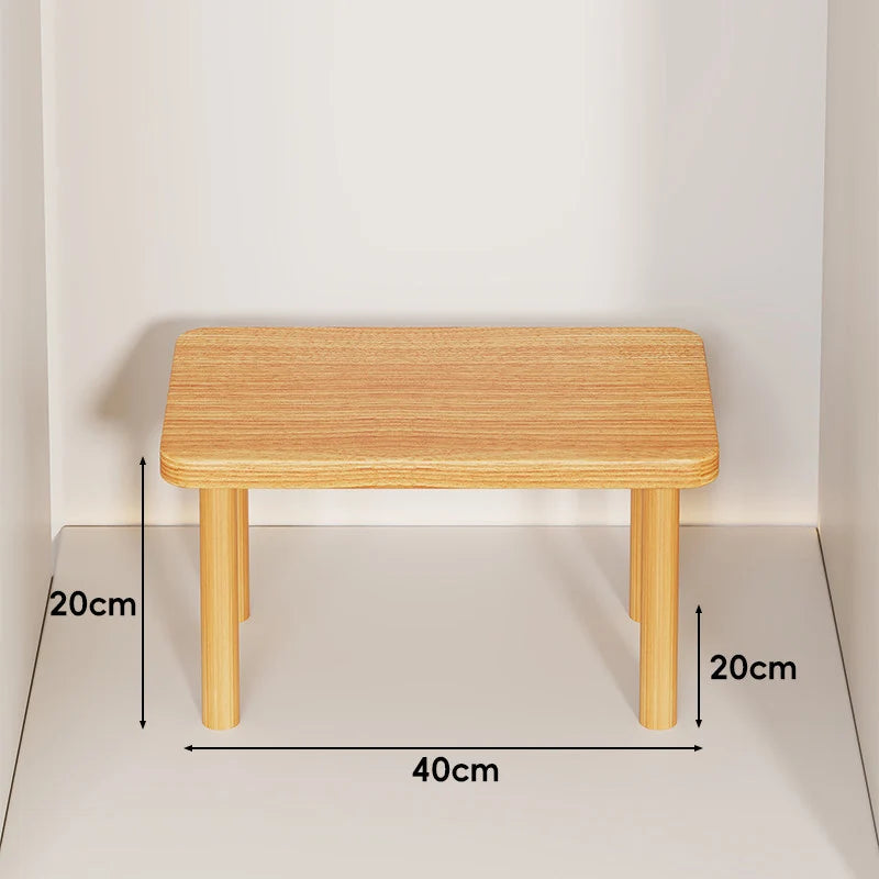 Wooden Riser Table Solid Wood Adjustable Height Removable Legs